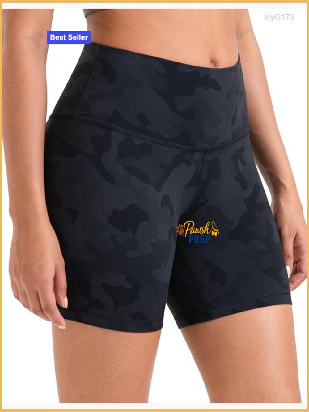 High Waisted Yoga Shorts 6" Inseam Workout Tights